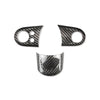 Mini Cooper R56 06-13 3pcs Carbon Fiber Center Steering Wheel Cover Trim Fit