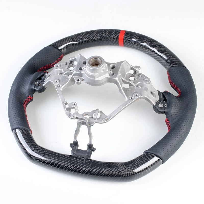 Toyota 86, Subaru BRZ Carbon Flat Bottom Leather Steering Wheel (2017-2021)