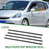 Honda Fit (2015-2020) Black 4 x Weatherstrip Window Seal