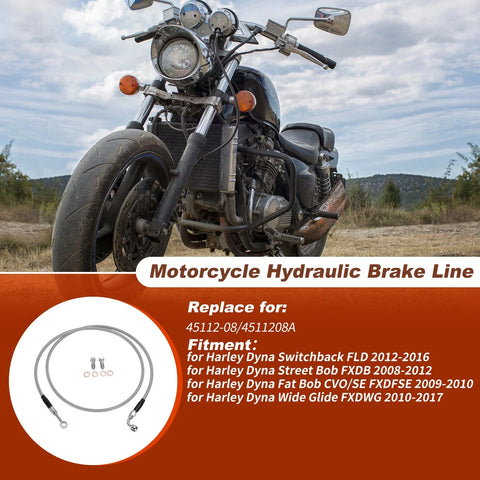 Harley-Davidson Dyna 56In Front Brake Line Kit (2006–2017)