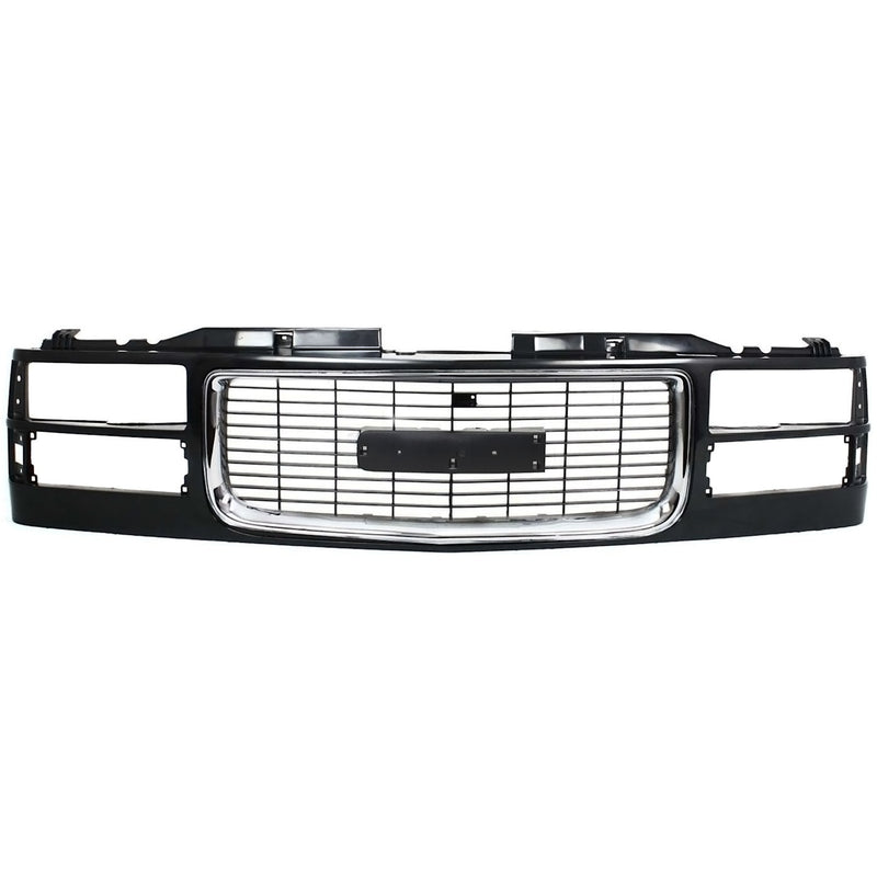 Grille Assy Black with Chrome Center For 94-98 GMC C1500