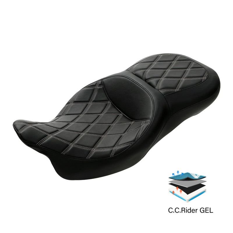 Harley CVO Road Street Glide Driver & Passenger Gel Seat (2009-2023)