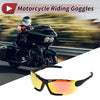Men and Women Motorcycle Riding Goggles Red Lens Black Frame Shades Glasses