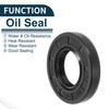 Make Model Oil Seal 24x47x8mm NBR Black 5Pcs