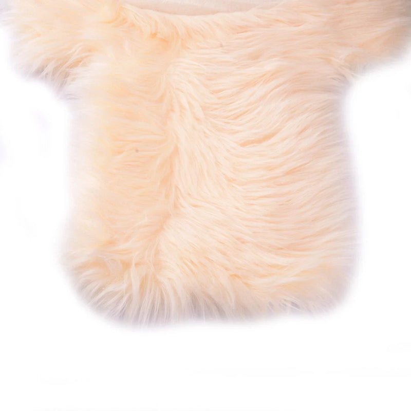 Car - Universal Fit Beige Plush Front Seat Cover (No specific years)