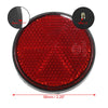 Motorcycle 4pcs M6x1.0 Round Screw-On Reflective Warning Reflectors