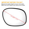 TOYOTA RAV4 Right Side White Mirror Glass w/ Back Heated (1994-2000)