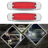 Trailer 2 x Red 12 LED Sealed Side Marker Clearance Lights (No Year)