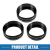 Jeep Wrangler JL JLU 2018-2022 Black 3 x Set Car Air Conditioner Knobs