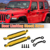 Jeep Wrangler JK JL with Brackets Black Yellow Door Limiting Straps Set