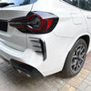 For 2022-23 BMW X3 G01 LCI M-Sport Carbon Look Rear Bumper Vent Side Canards