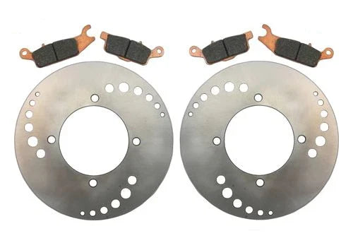 Yamaha Grizzly 550 2 x Rear Disc Brake Rotors & Semi-Metallic Pads (2009–2014)
