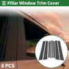 BMW X3 (2003-2010) Carbon Fiber Pattern Black 8 x Door Pillar Window Trim