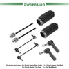 Ford Mustang 8pcs Front Suspension Kit Tie Rod Ends & Sway Bar Links (2005-2010)