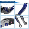 Honda CBR600RR (2007-2016) - Titanium Blue Adjustable Brake Clutch Levers