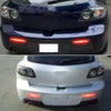 Mazda 3 Smoke Lens Red LED Rear Bumper Reflector Brake Lamp (2004-2009)