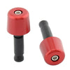 Universal Motorcycle - Red 1in Handlebar Hand Grips & End Caps