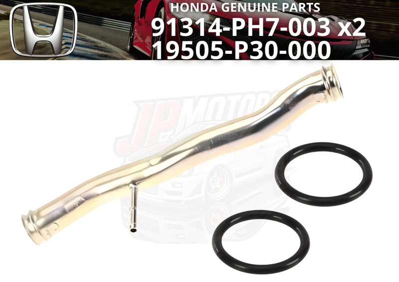 Honda Integra Civic Water Pump Connecting Pipe & Gasket x2 Set