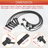 Ford Mustang 6 Pcs Spark Plug Wire Ignition Coil Cables (2005-2014)