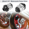 Motorcycle Slider Frame / 15mm / 2 x Aluminum Alloy Plastic Silver Tone