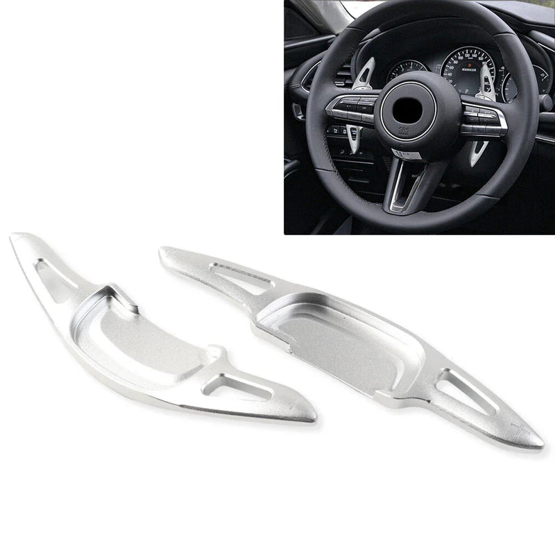 Mazda 3 Axela CX30 MX30 (2020-2021) Silver Steering Wheel Paddle Shifter
