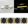 Car Carbon Fiber Gold Door Handle Reflective Sticker Scratch Cover