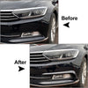 VW Passat Variant ABS Glossy Black Front Fog Light Trim (2017-2018)