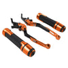 Kawasaki ZZR1400 Orange Extendable Brake Clutch Levers Grips Set (2006-2019)