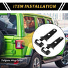 Jeep Wrangler JL Gladiator Tailgate Hing Cover Trim Black (2018-2023)