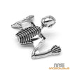 Harley Chopper Skull Skeleton Ornament 7" Headlight Visor