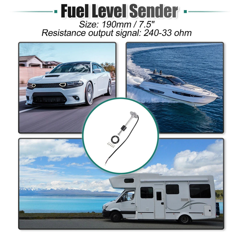 MakeModel 7.5" Boat Fuel Sending Unit Marine Gas Water Level Gauge Sensor