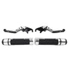 Daytona 675 R Silver Extendable Brake Clutch Levers & Handlebar Grips
