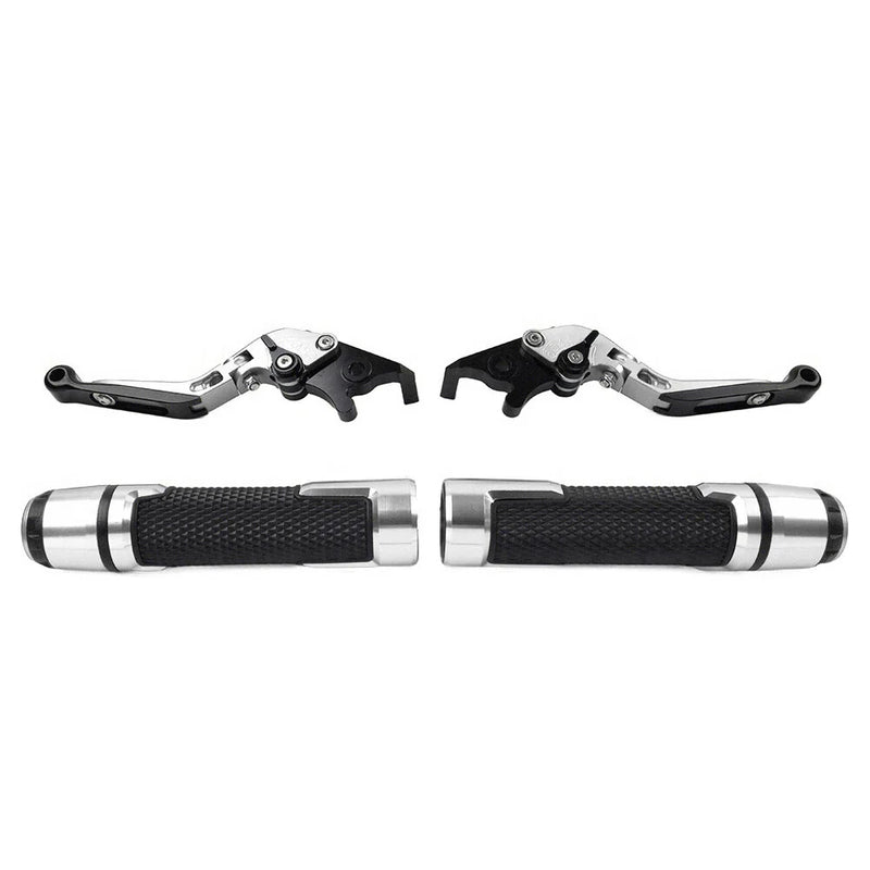 Daytona 675 R Silver Extendable Brake Clutch Levers & Handlebar Grips