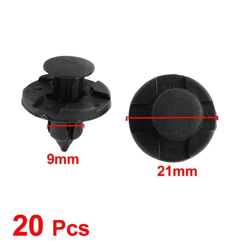 Nissan Teana Tiida 20 x Black Plastic Rivet Clips (2003-2019)