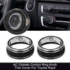 Toyota RAV4 2 x Black Car AC Climate Control Ring Knob Trim Cover (2019–2020)