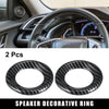 Honda Civic (2016-2023) - Carbon Fiber Black 2 x Car Loudspeaker Circle Trims
