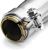 Cafe Racer Chopper Chrome Motorcycle Tapered Exhaust Pipe Muffler Slip-On