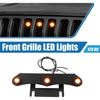 Jeep Gladiator JT (2020-2023) Amber Black LED Front Grille Lights Set
