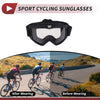 Motorcycle 1Pc Goggles Clear Lens Black Frame PC Cycling Sunglasses