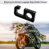 Square Aluminum Alloy Motorcycle Hanging Hook 1 Set Black 74mm Length