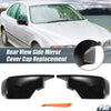 BMW E39 E46 Pair Rearview Mirror Cover Cap Black (1998 - 2005)