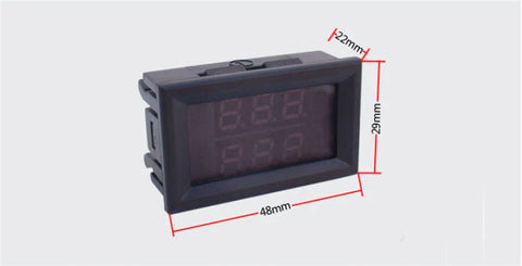 Car Red Blue LED Dual Digital Display Intercooler Supercharger Temp Gauge