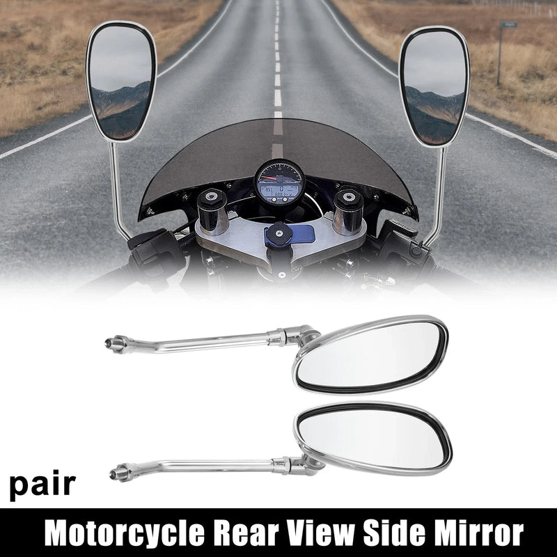 Kawasaki Honda Pair Motorcycle 10mm Screw Rearview Mirror Universal