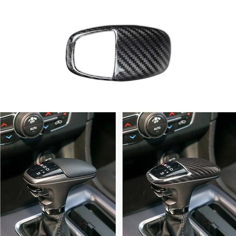 Carbon Fiber Gear Shifter Knob Head Cover Trim Fits Dodge Challenger 2015-2019