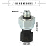 Hyundai (57535-3K000) - Black Silver Tone Engine Oil Pressure Sensor