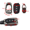 Audi A8 Quattro Black 3-Button Key Fob Case Shell Cover (2006-2010)