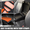 Dodge Charger Black Orange Armrest Pad Cover (2015-2022)