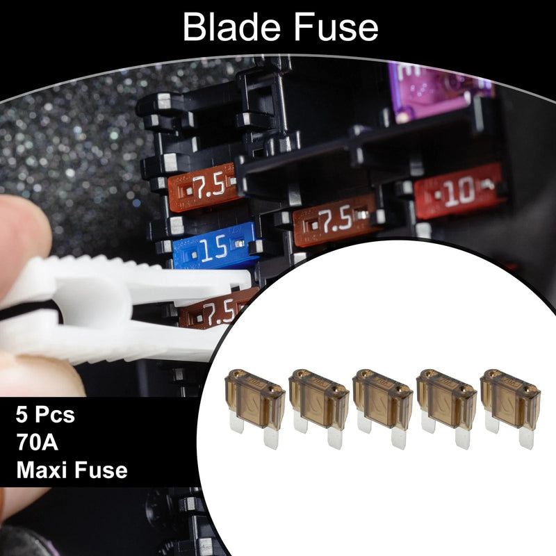 Cars, Boats, Trucks, RVs, Motorcycles 70A Blade Fuse 5 Pcs