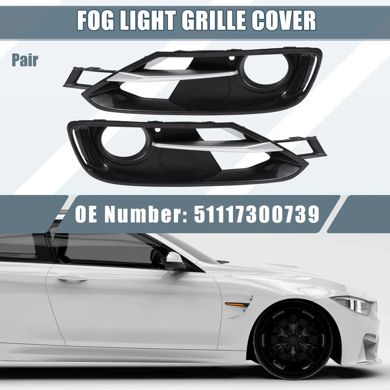 BMW F30 1 x Pair Fog Light Grille Cover Trim (2012-2019)