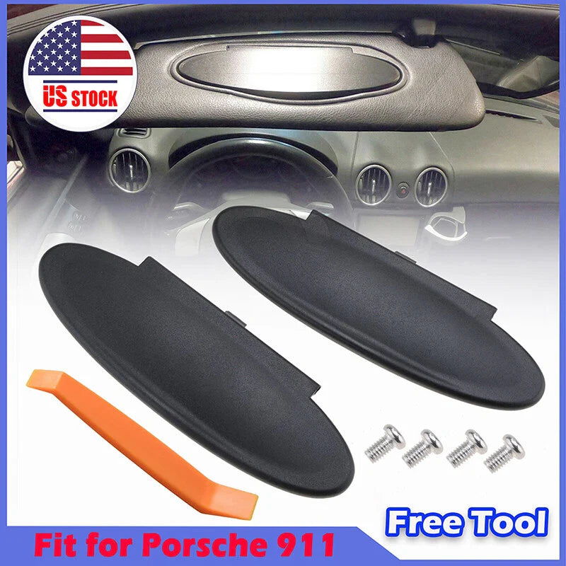 Porsche 996 / 997-911, 986 / 987 Boxster, Cayman 2 x Sun Visor Mirror Covers